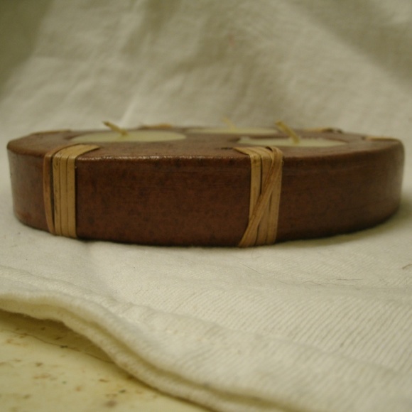 Pottery Triple Tealite Candle handmade in Bali - Picture 5 of 8